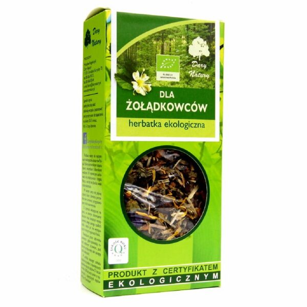 Herbatka ziołowa z owocem róży, ślazem, bzem czarnym i głogiem BIO 50 g — Dary Natury