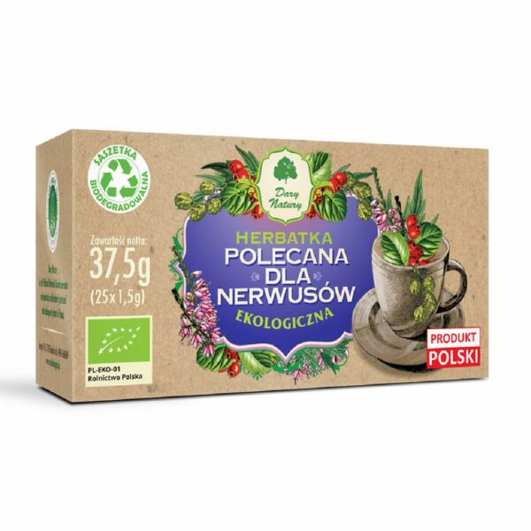 Herbatka dla nerwusów BIO (25 x 1,5 g) 37,5 g — Dary Natury