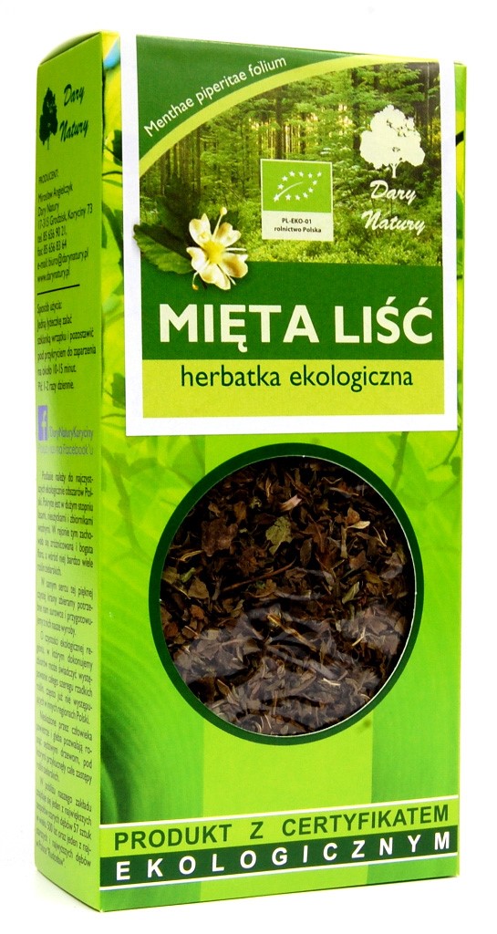 Herbatka liść mięty BIO 25 g — Dary Natury
