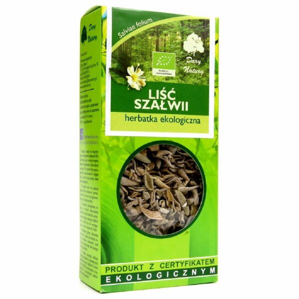 Herbatka liść szałwii BIO 25 g — Dary Natury