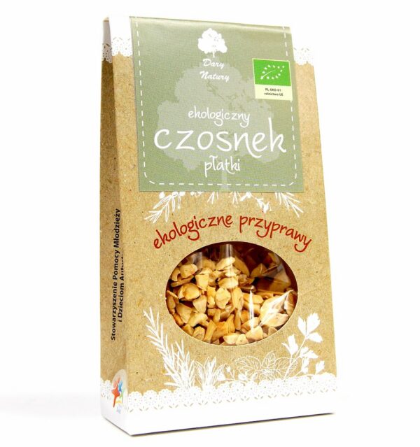 Czosnek płatki BIO 50 g — Dary Natury