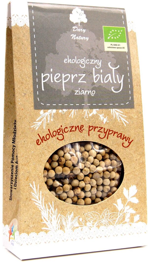 Pieprz biały ziarnisty BIO 30 g — Dary Natury