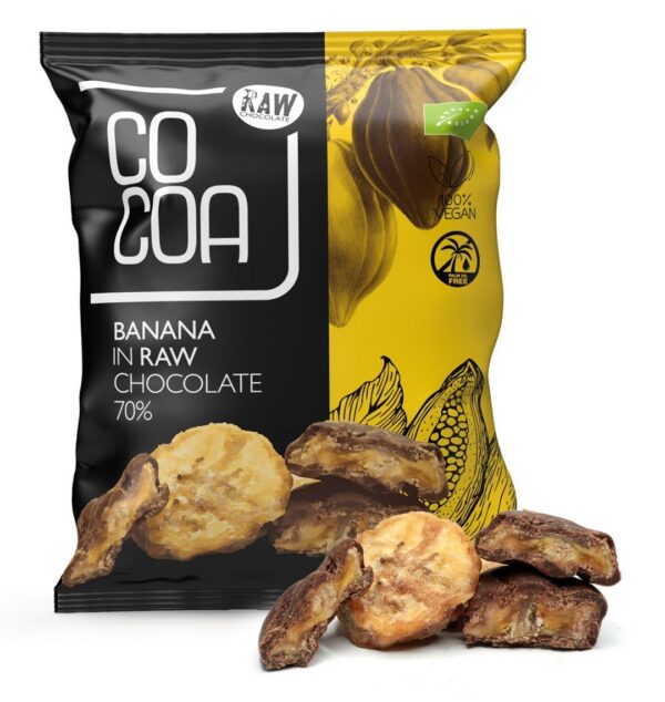 Banany w czekoladzie surowej BIO 70 g — Cocoa