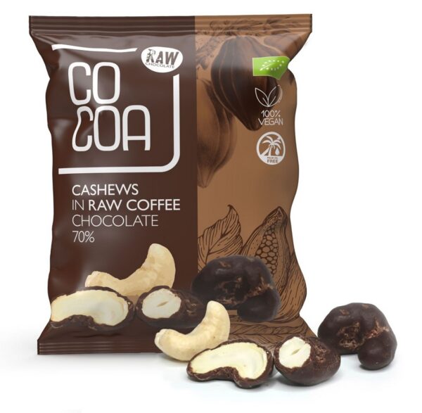 Orzechy nerkowca w czekoladzie kawowej BIO 70 g — Cocoa