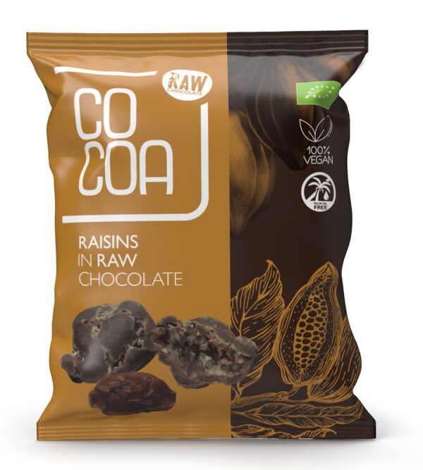 Rodzynki w czekoladzie surowej BIO 70 g — Cocoa