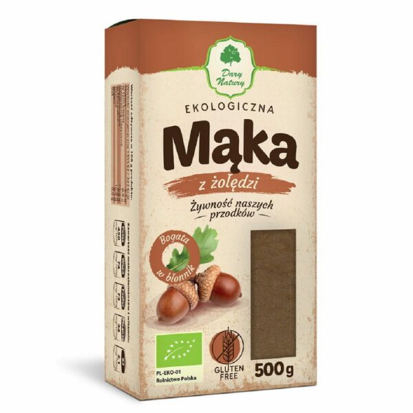 Mąka z żołędzi bezglutenowa BIO 500 g — Dary Natury