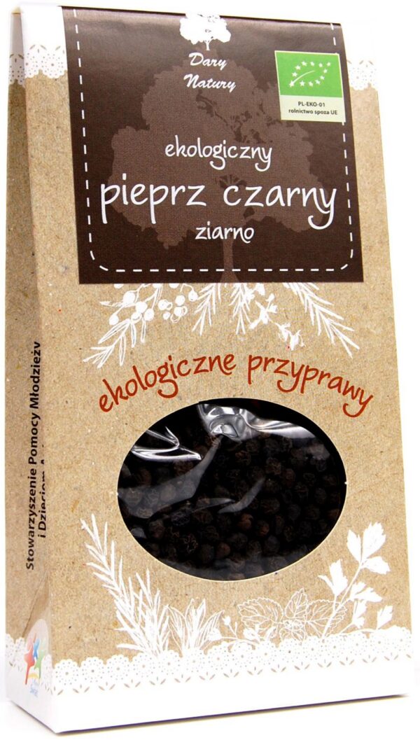 Pieprz czarny ziarnisty BIO 50 g — Dary Natury