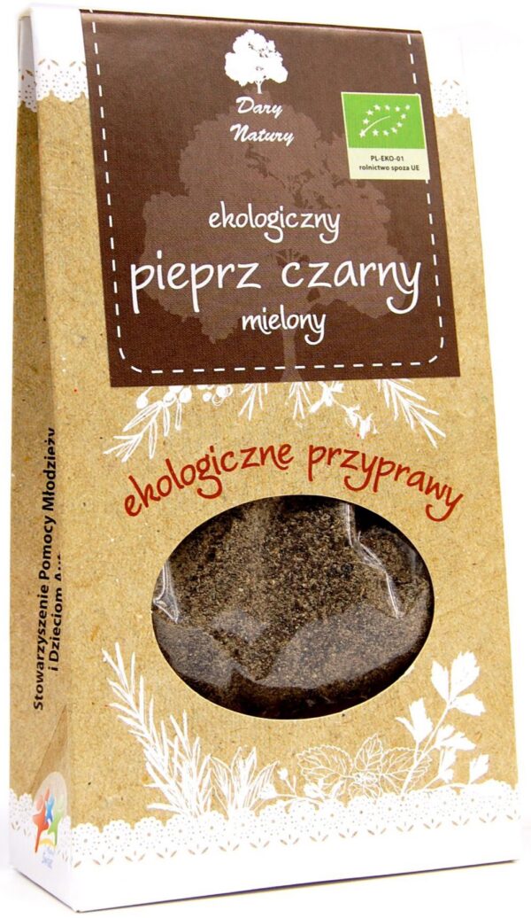 Pieprz czarny mielony BIO 50 g — Dary Natury