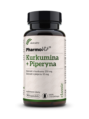 Kurkumina + piperyna bezglutenowe 90 kapsułek — Pharmovit