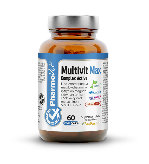 Multiwitamina (Multivit Max Complex Active) bezglutenowe 60 kapsułek — Pharmovit