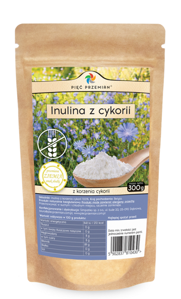 Inulina z korzenia cykorii bezglutenowa 300 g — Pięć Przemian