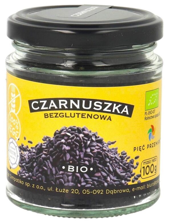 Czarnuszka bezglutenowa BIO 100 g — Pięć Przemian