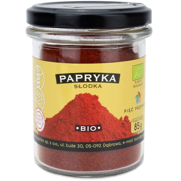 Papryka słodka mielona bezglutenowa BIO 85 g — Pięć Przemian
