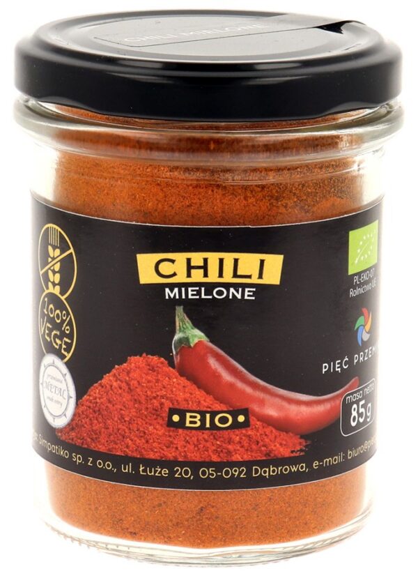 Chili mielone bezglutenowe BIO 85 g — Pięć Przemian