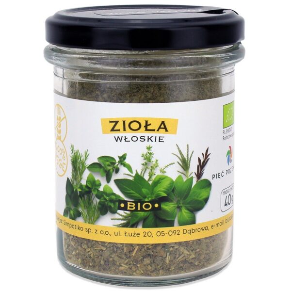 Zioła włoskie bezglutenowe BIO 40 g — Pięć Przemian