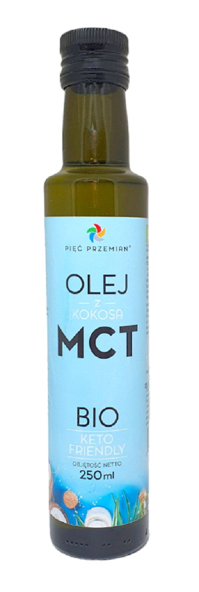 Olej kokosowy MCT keto bezglutenowy BIO 250 ml — Pięć Przemian