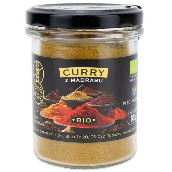 Curry z Madrasu bezglutenowe BIO 85 g — Pięć Przemian