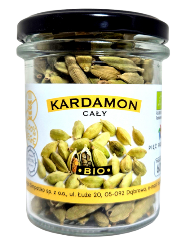 Kardamon owoce bezglutenowy BIO 60 g — Pięć Przemian