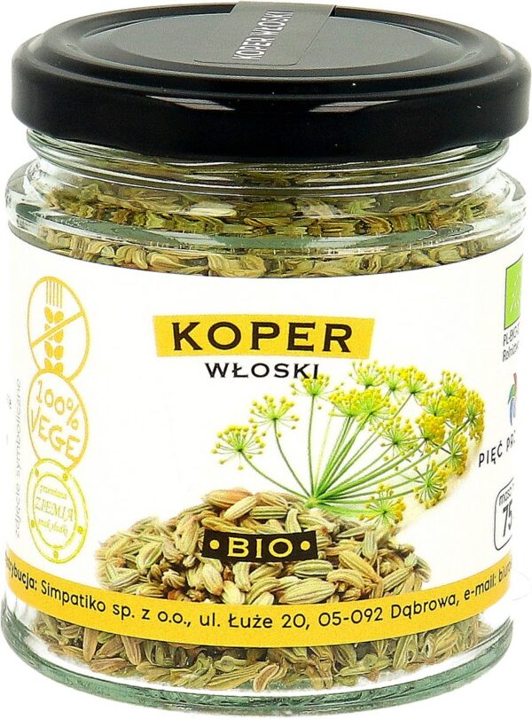 Koper włoski bezglutenowy BIO 75 g — Pięć Przemian