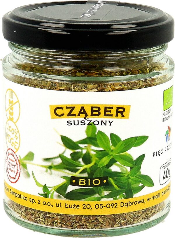 Cząber suszony bezglutenowy BIO 40 g — Pięć Przemian