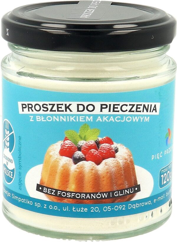 Proszek do pieczenia z błonnikiem akacjowym bezglutenowy 120 g — Pięć Przemian