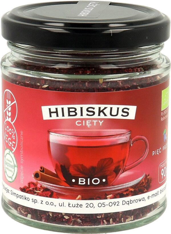 Hibiskus bezglutenowy BIO 90 g — Pięć Przemian
