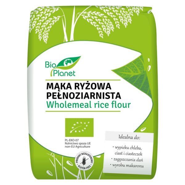Mąka ryżowa pełnoziarnista bezglutenowa BIO 1 kg — Bio Planet