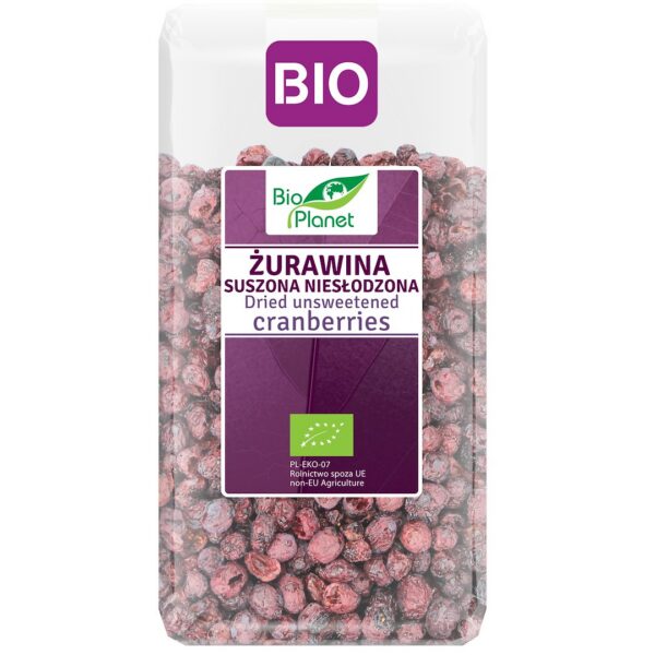 Żurawina suszona niesłodzona BIO 50 g — Bio Planet