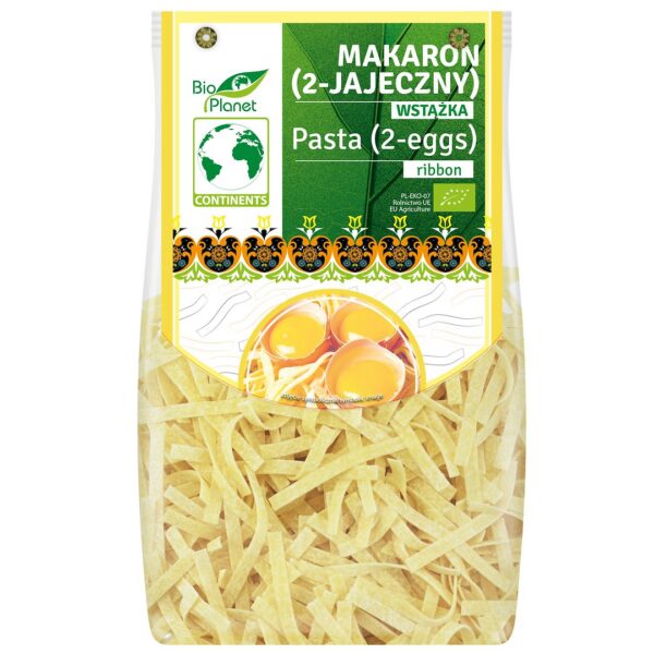 Makaron (2-jajeczny semolinowy) wstążki BIO 250 g — Bio Planet