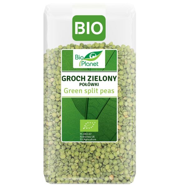 Groch zielony połówki BIO 500 g — Bio Planet