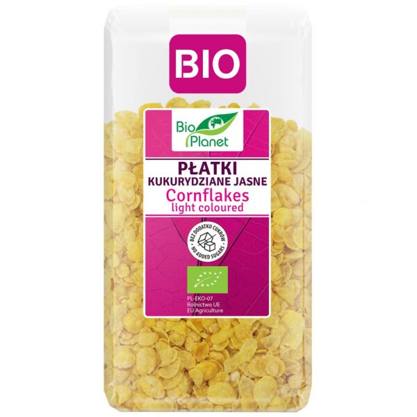 Płatki kukurydziane jasne bez dodatku cukrów BIO 250 g — Bio Planet