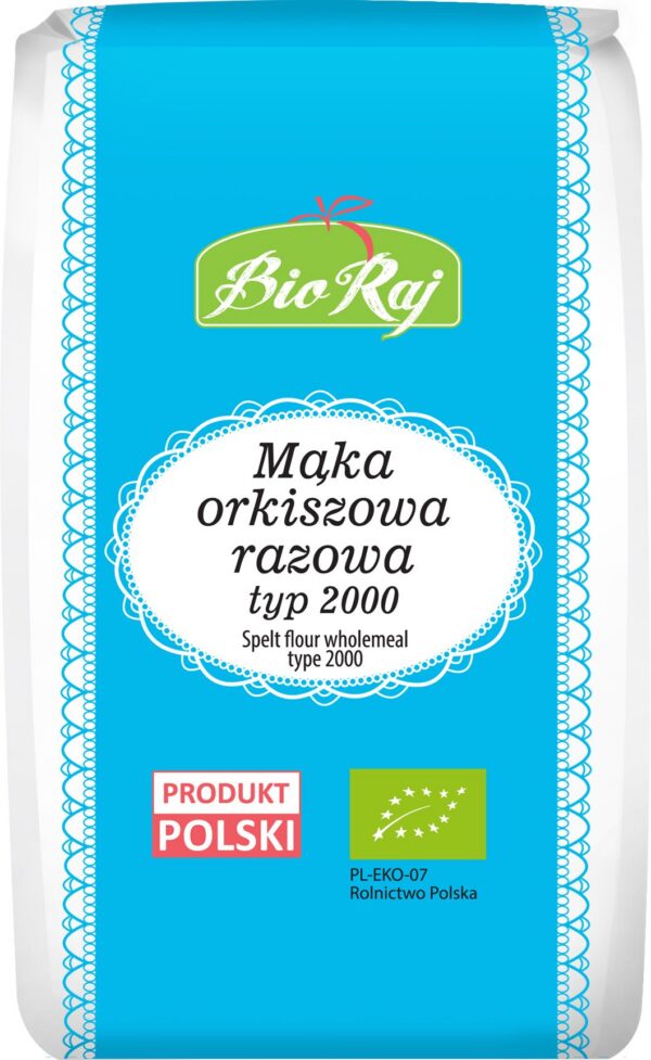 Mąka pszenna orkiszowa razowa typ 2000 BIO (polska) 1 kg — Bio Raj