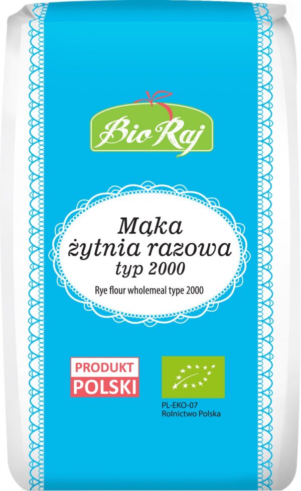 Mąka żytnia razowa typ 2000 BIO (polska) 1 kg — Bio Raj