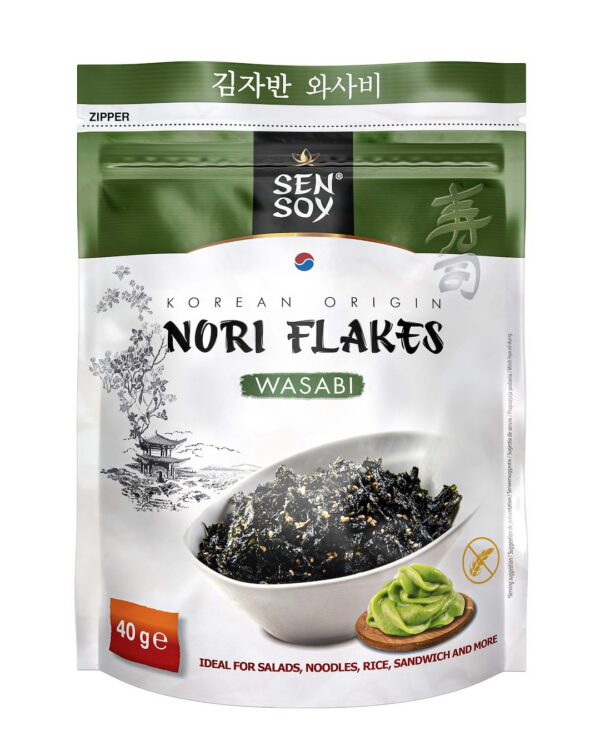 Płatki nori wasabi bezglutenowe 40 g — Sen Soy