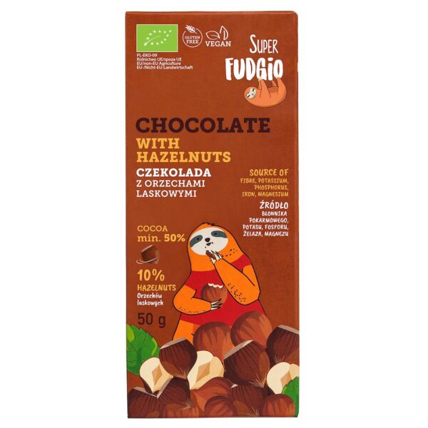 Czekolada z orzechami laskowymi bezglutenowa BIO 50 g — Me Gusto