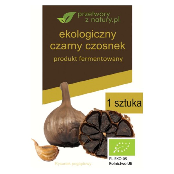 Czarny czosnek bezglutenowy BIO (1 szt.) — Przetwory Z Natury