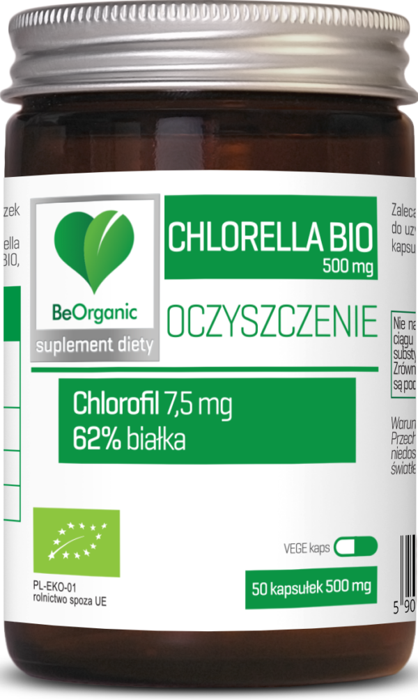 Chlorella BIO (500 mg) 50 kapsułek — Be Organic
