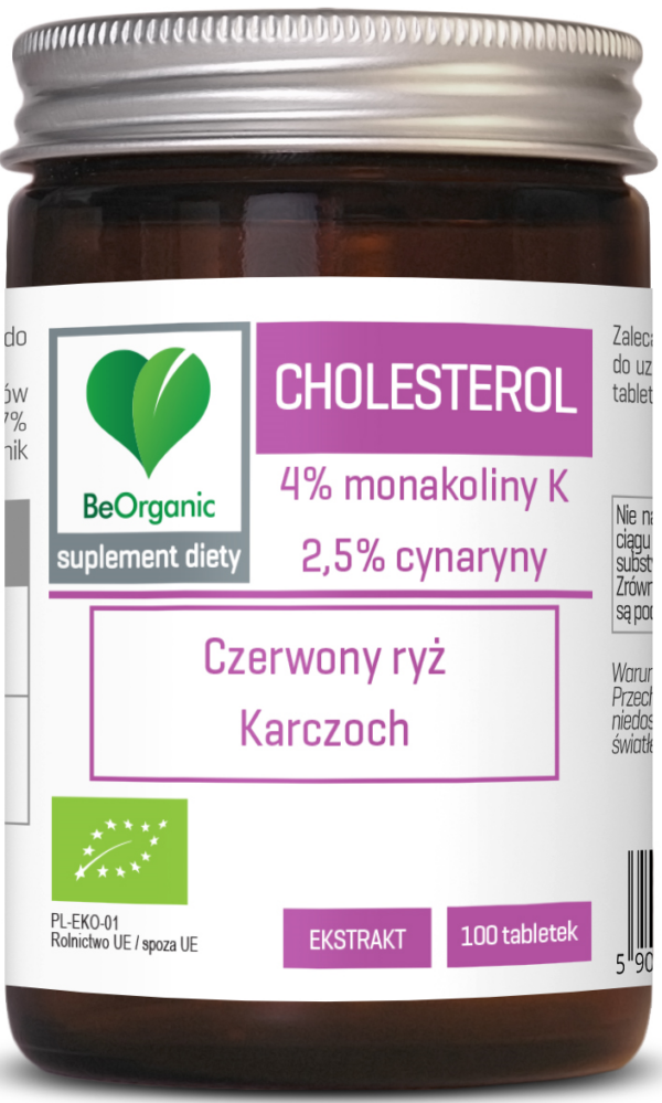 Tabletki z karczochem i fermentowanym czerwonym ryżem BIO 100 szt. — Be Organic
