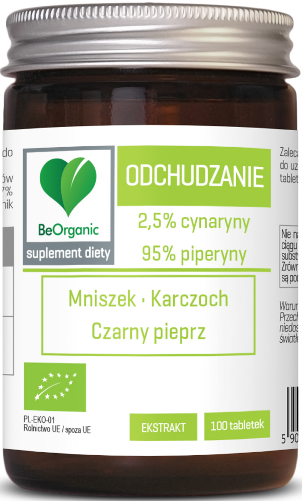 Tabletki z mniszkiem, karczochem i czarnym pieprzem BIO 100 szt. — Be Organic