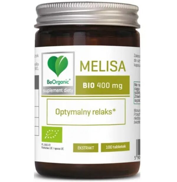Melisa ekstrakt BIO (400 mg) 100 tabletek — Be Organic