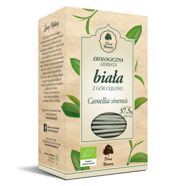 Herbata biała cejlońska BIO (25 x 1,5 g) 37,5 g — Dary Natury
