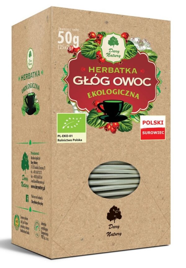 Herbatka owoc głogu BIO (25 x 2 g) 50 g — Dary Natury
