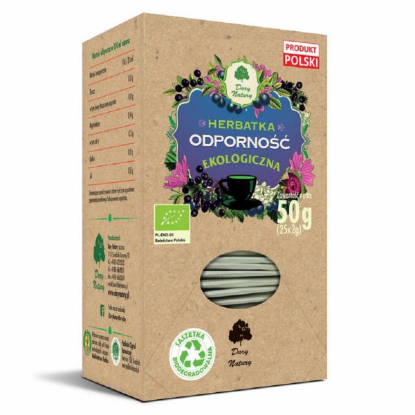 Herbatka uodparniająca BIO (25 x 2 g) 50 g — Dary Natury