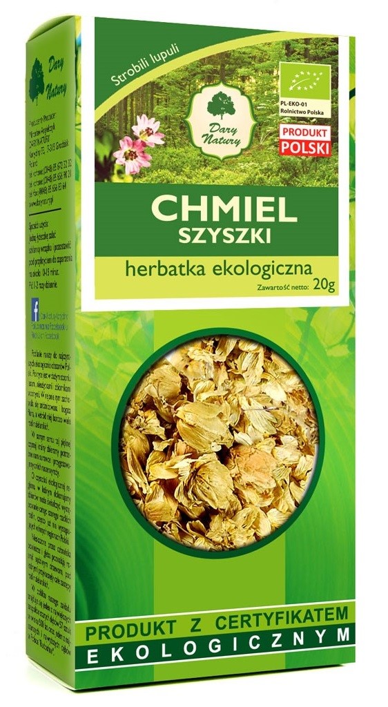 Herbatka szyszki chmielu BIO 20 g — Dary Natury