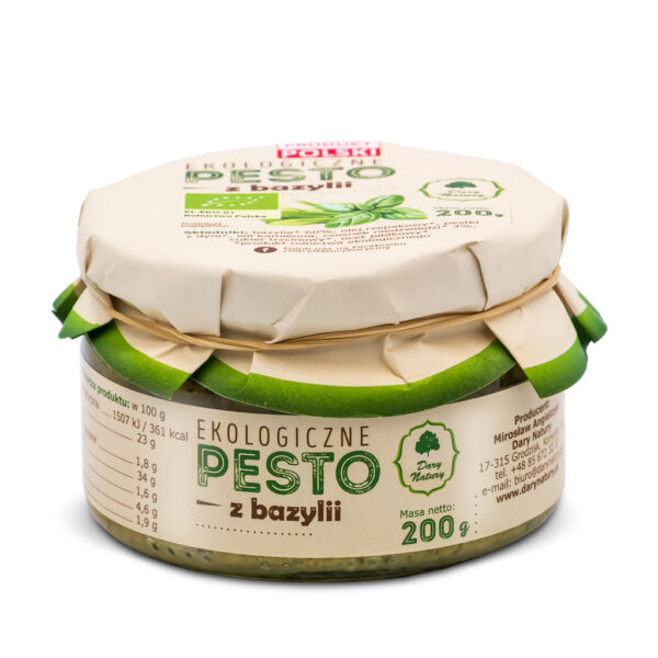 Pesto z bazylii BIO 200 g — Dary Natury