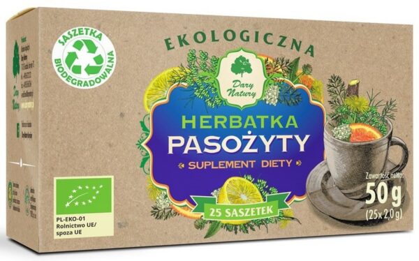 Herbatka ziołowa z tymiankiem, omanem, hyzopem i koprem włoskim w saszetkach (25 × 2 g) BIO 50 g — Dary Natury