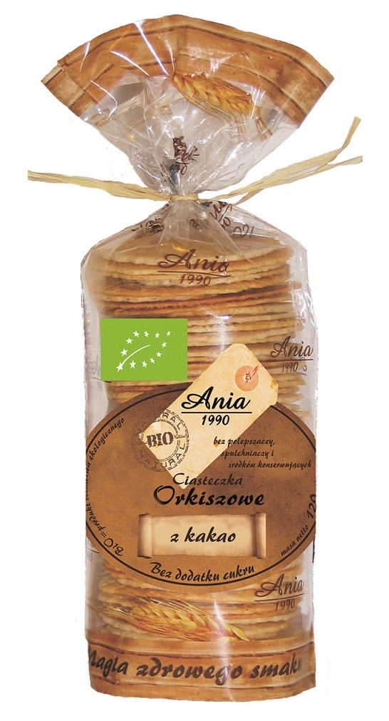 Ciastka orkiszowe z kakao bez dodatku cukrów BIO 120 g — Bio Ania