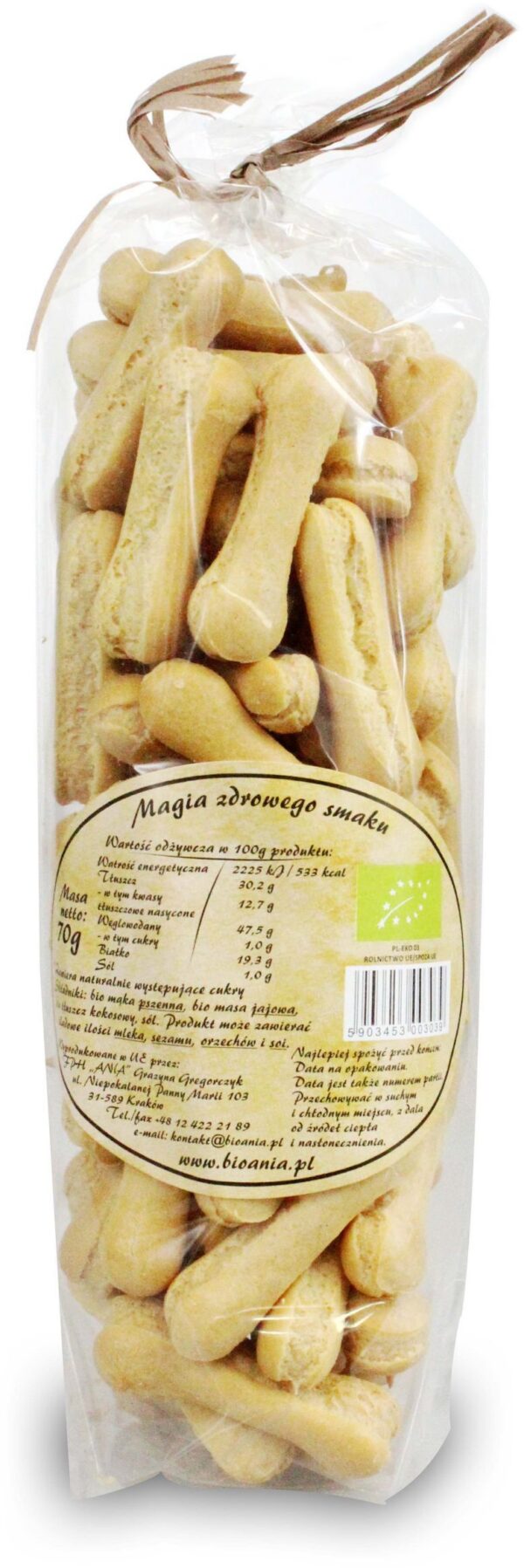 Pałeczki ptysiowe bez dodatku cukrów BIO 70 g — Bio Ania