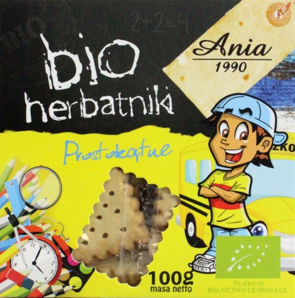 Herbatniki prostokątne BIO 100 g — Bio Ania
