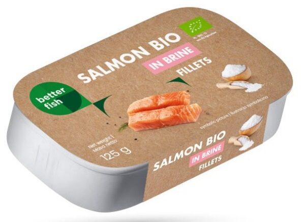 Łosoś atlantycki w sosie własnym BIO 125 g (75 g) — Better Fish